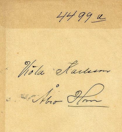 Viola Karlsson Åbro Horn
Nyckelord: Karlsson Horn
