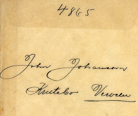 John Johansson Krutebo Verveln
Nyckelord: Johansson Verveln