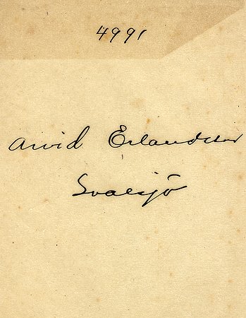 Arvid Erlandsson Svalsjö
Nyckelord: Erlandsson Svalsjö