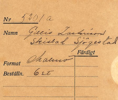 Gillis Zackrisson Skistad Sjögestad
Nyckelord: Zackrisson Sjögestad