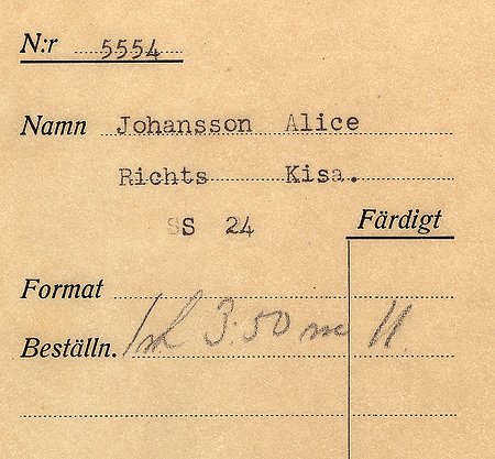 Alice Johansson Richts Kisa
Nyckelord: Johansson Kisa