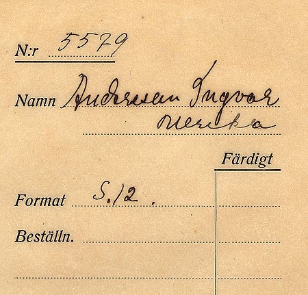 Ingvar Andersson Ulrika
Nyckelord: Andersson Ulrika