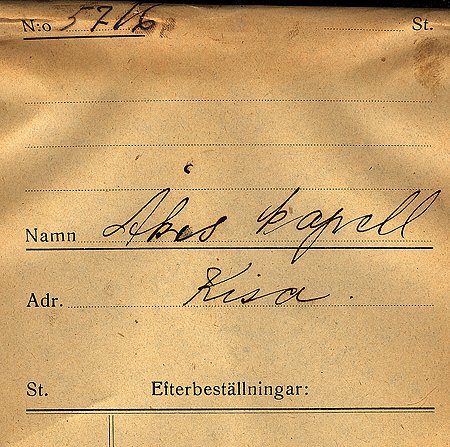 Åkes Kapell Kisa
Nyckelord: Kapell Kisa