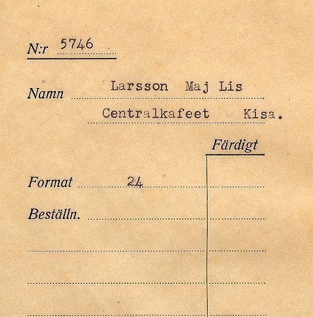 Maj-Lis Larsson Centralkafet Kisa
Nyckelord: Larsson Kisa