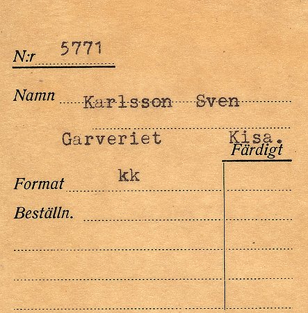 Sven Karlsson Garveriet Kisa
Nyckelord: Karlsson Kisa