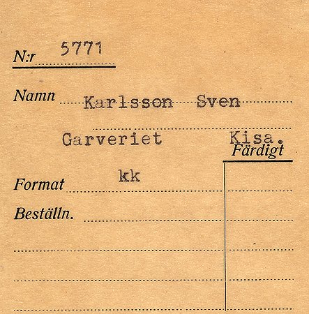 Sven Karlsson Garveriet Kisa
Nyckelord: Karlsson Kisa