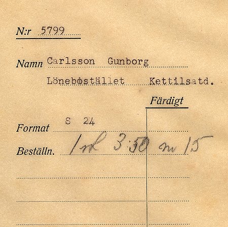 Gunborg Carlsson Lönebostället Kättilstad
Nyckelord: Carlsson Kättilstad