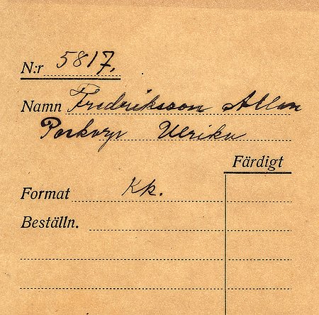 Allan Fredriksson Packarp Ulrika
Nyckelord: Fredriksson Ulrika