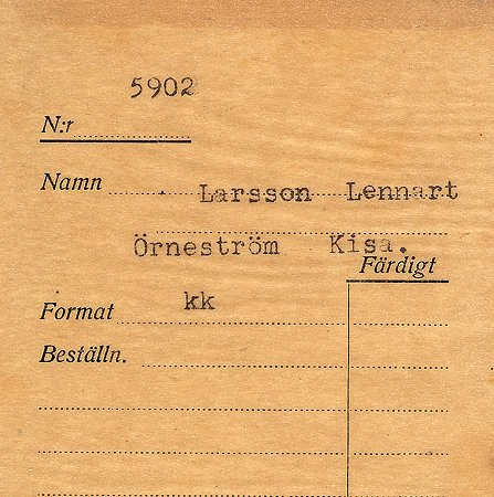 Lennart Larsson Örneström Kisa
Nyckelord: Larsson Kisa