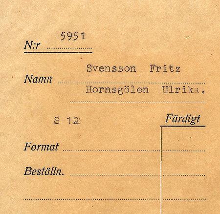 Fritz Svensson Hornsgölen Ulrika
Nyckelord: Svensson Ulrika