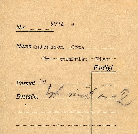 Göta Andersson Nya Damfiseringen Kisa
Nyckelord: Andersson Kisa
