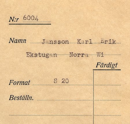 Karl-Erik Jansson Ekstugan Norra Vi
Nyckelord: Jansson Norra Vi