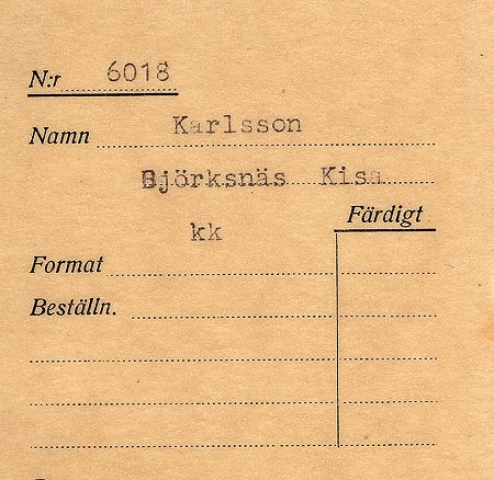 Karlsson Björksnäs Kisa
Nyckelord: Karlsson Kisa