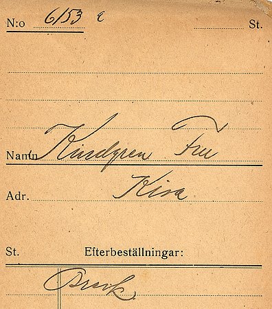 Fru Kindgren Kisa
Nyckelord: Kindgren Kisa