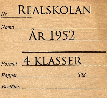 Realskolan Kisa 1952
Klassfoto
