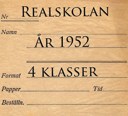Realskolan Kisa 1952
Klassfoto
