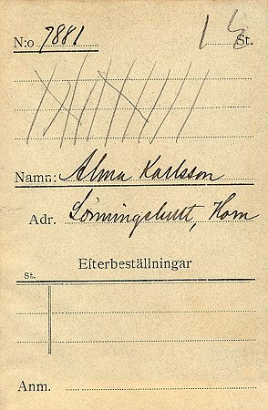 Alma Karlsson Lönningehult Horn
Nyckelord: Karlsson Horn