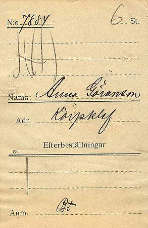 Anna Göransson Korpklef
Nyckelord: Göransson Korpklef