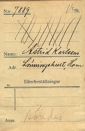 Astrid Karlsson Lönningshult Horn
Nyckelord: Karlsson Horn